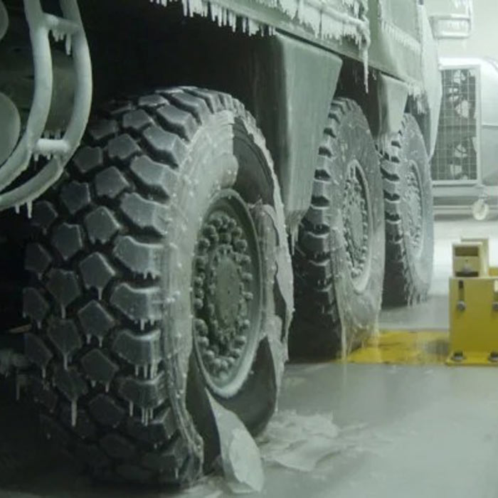 Däck på ett militärfordon